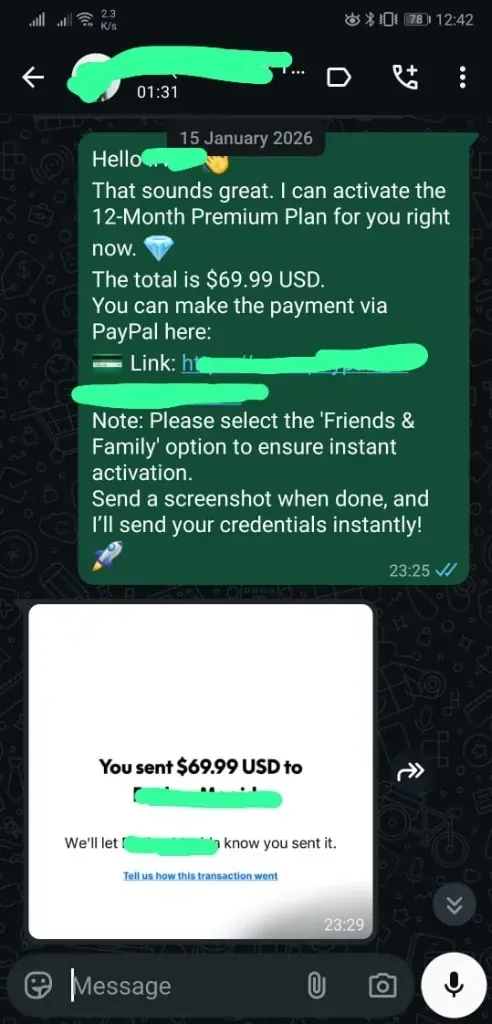 Chat on WhatsApp - Buy IPTV Online in Minutes Premium Activation - Step 2: Chat on WhatsApp | StreamVexa Setup